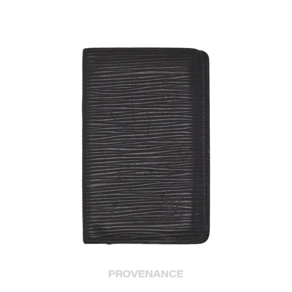 🔴 Louis Vuitton Pocket Organizer Wallet - Black Epi Leather